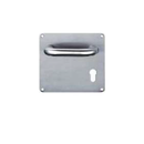 H70SS.SS, Lever Handles, Square, On Plate, Satin Stainless Steel, CISA-2