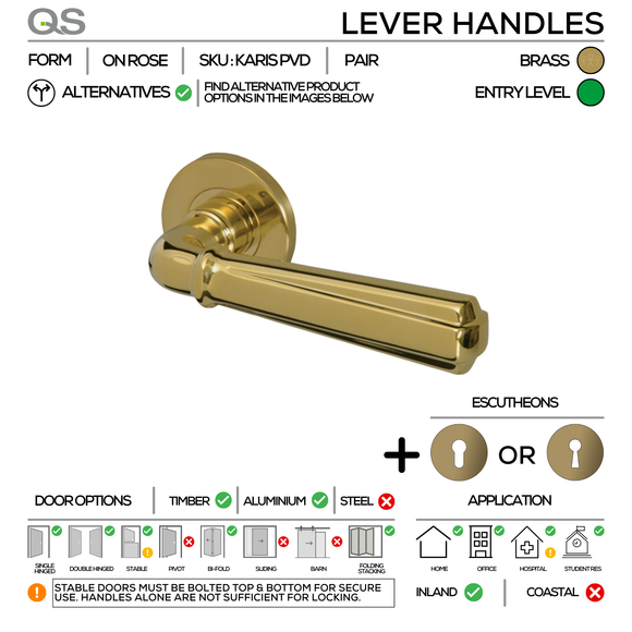 QS Satin Brass Cylinder Lock hardware detail for patio and sliding doors — warm brass confidence.