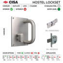 CISA Stainless Steel Door Lock shown in main product view, giving commercial doors clean stainless confidence, left or right hand.