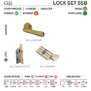 QS Satin Brass Cylinder Lock main product view; brass that means business for a better door setup.