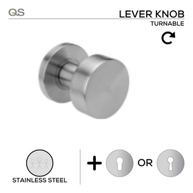 Moss, Lever Handle, Form, On Rose, With Escutcheons, Stainless Steel, Qs