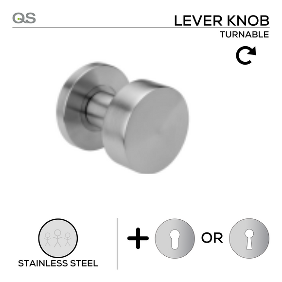 Moss, Lever Handle, Form, On Rose, With Escutcheons, Stainless Steel, Qs