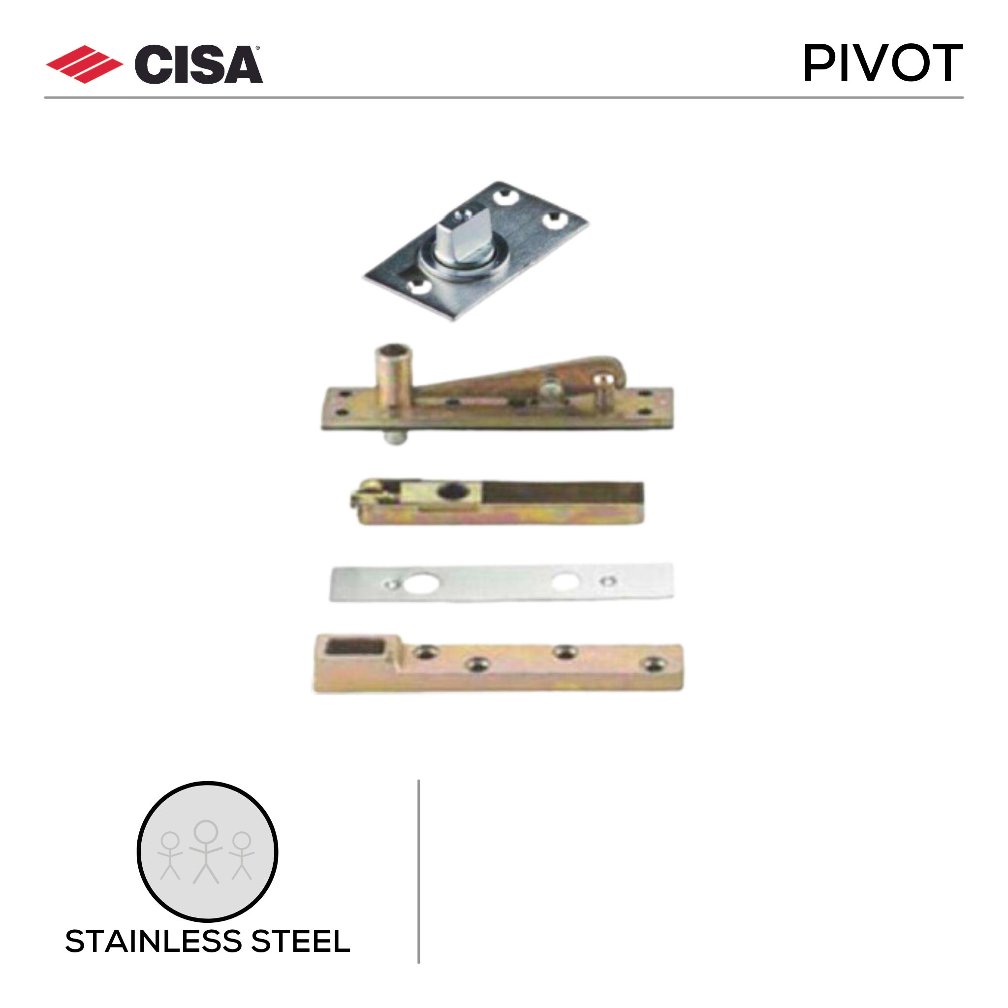 PIVOTSET For Doors up to 100kg, CISA