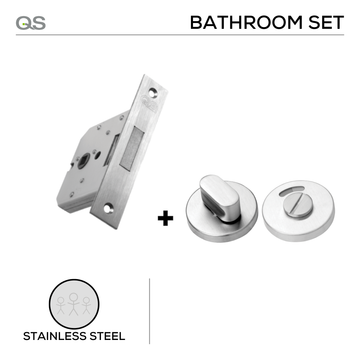 QS Stainless Steel Deadbolt Lock main product view; clean stainless confidence for a better door setup.