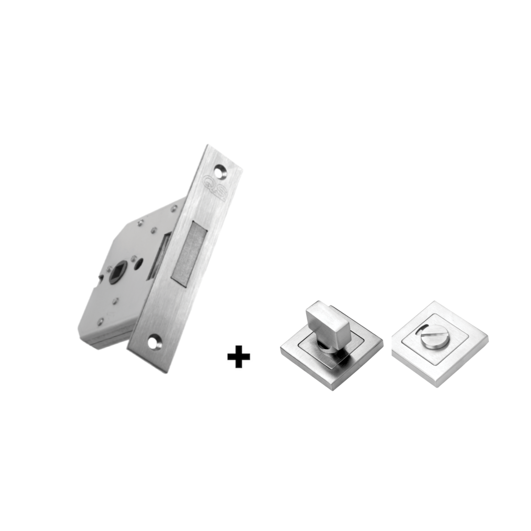 QS0055/5 + QS4477, Bathroom, Indicator with Bolt, Stainless Steel, QS