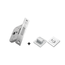 QS Stainless Steel Deadbolt Lock hardware detail for bathroom doors — strong stainless style.