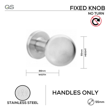 Main product view of QS Stainless Steel Door, made for patio and sliding doors with strong stainless style.