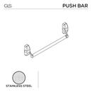QS400/1, Panic Hardwares, Push Bar, Single Point Locking, EN1125 and EN1634 rated, Stainless Steel, QS-1