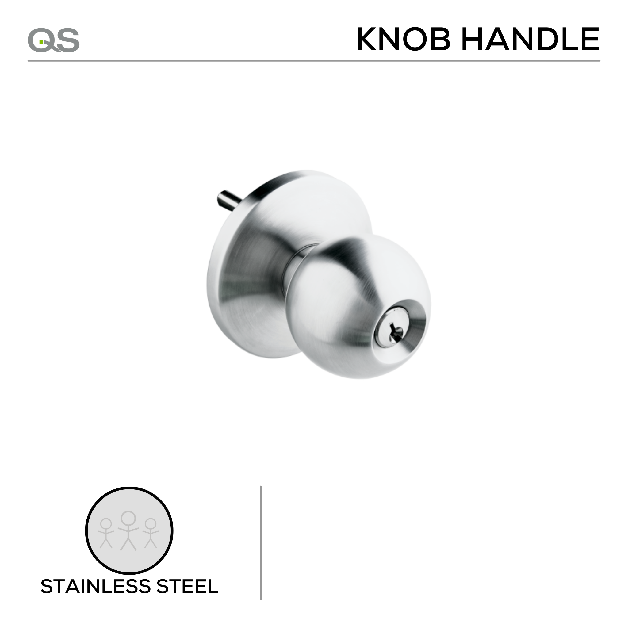 QS432, Panic Hardwares, Knob Handle, For use with QS400 series, Stainless Steel, QS