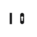 Oval Rose Cylinder Escutcheon, 64mm x 30mm, Black - QS-2