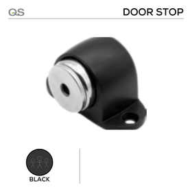 QS4462 BLACK, Door Stop, Magnetic, Matt Black, QS