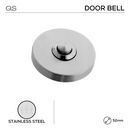 QS4465, Door Bell, 52mm (Ø), On Round Rose, Stainless Steel, QS-1