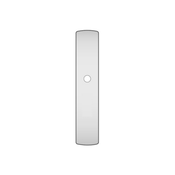QS4482 BLANK, Plate, Rounded, 254mm (l) x 50mm (w), Supplied with QS Handle, Stainless Steel, QS