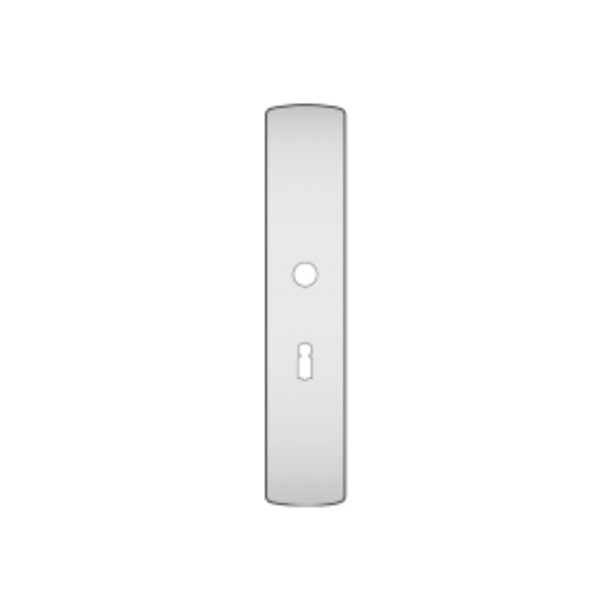 QS4482 KH, Plate, Rounded, 254mm (l) x 50mm (w), Supplied with QS Handle, Stainless Steel, QS