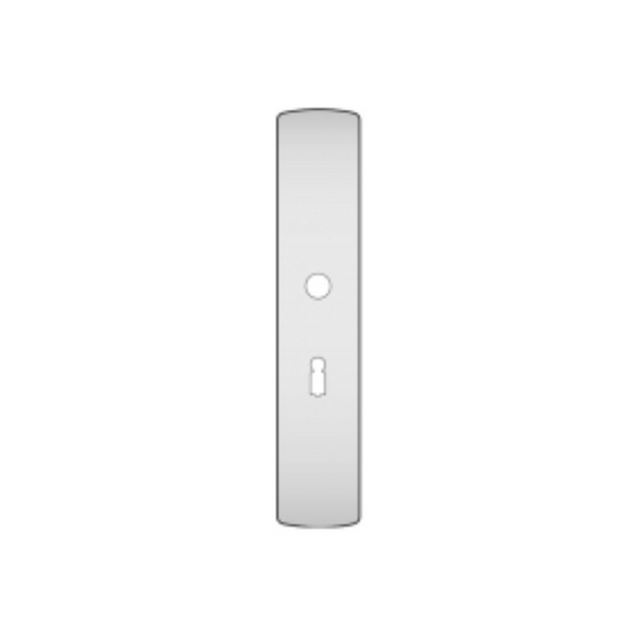 QS4482 KH, Plate, Rounded, 254mm (l) x 50mm (w), Supplied with QS Handle, Stainless Steel, QS