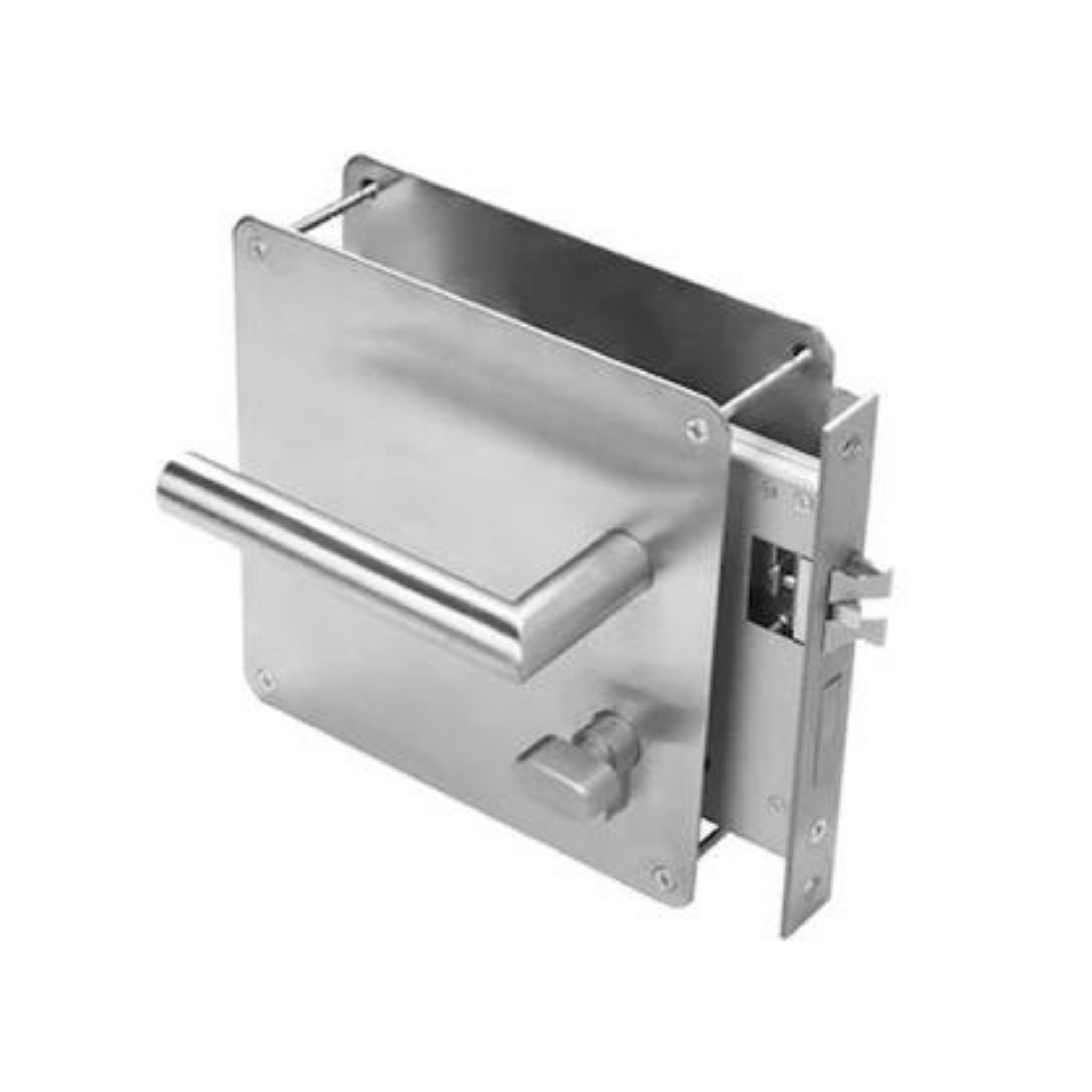 QS4485/RL (L), Residence, Latch Lock, with QS6055/1 cylinder lock and QS1108SN knob cylinder - left, , Stainless Steel, QS