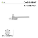 QS4602, Casement Fastener with Mortice Keep, Stainless Steel, QS-1
