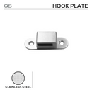 QS4603, Hook Plate for Casement Fastener, Stainless Steel, QS-1