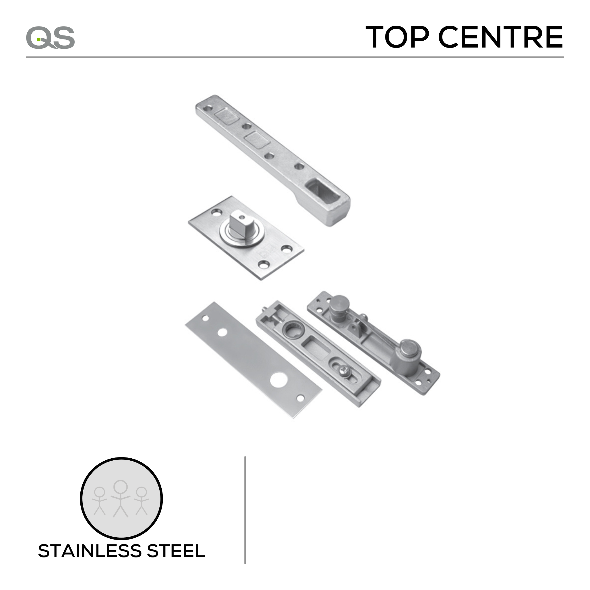 QS5504 pivot set, Pivot Set, 250 (kg), Stainless Steel, QS