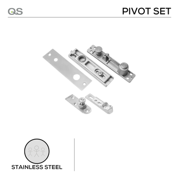 QS Stainless Steel Pivot Set main product view; clean stainless confidence for a better door setup, Up to 100kg.