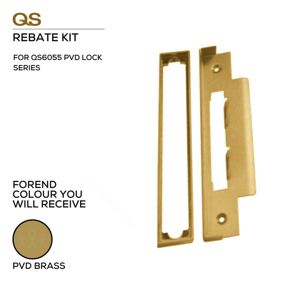 Mortice Rebate Kit for QS6055 PVD Series Locks, Stainless Steel or PVD Brass - QS 6010