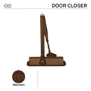 QS 680 door closer, standard arm, Brown