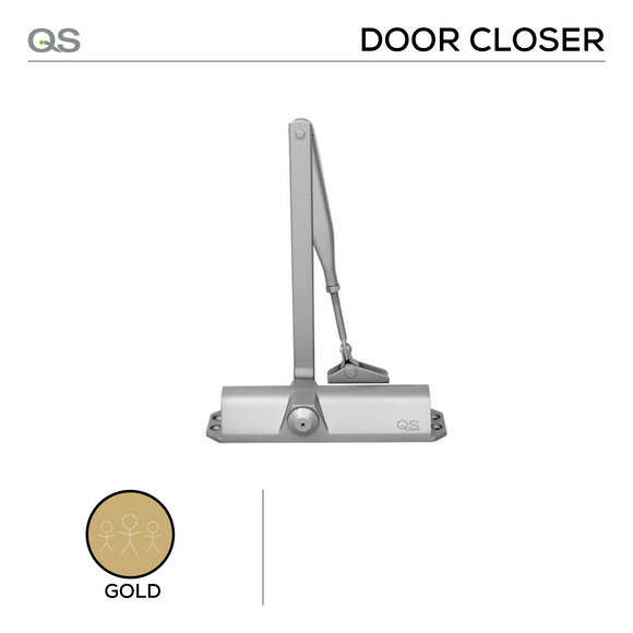Main product view of QS Aluminium Door, made for commercial doors with solid gear with a sharp finish, 1100 mm, 80kg.