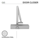 QS700/DA/4 Door Closer – Standard – Up to 80kg – Designer Arm – Delayed Action: (Available in Black, Silver & Gold)-3