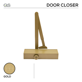 QS750 Door Closer – Standard Adjustable – Up to 120kg – Designer Arm: (Available in Silver & Gold)