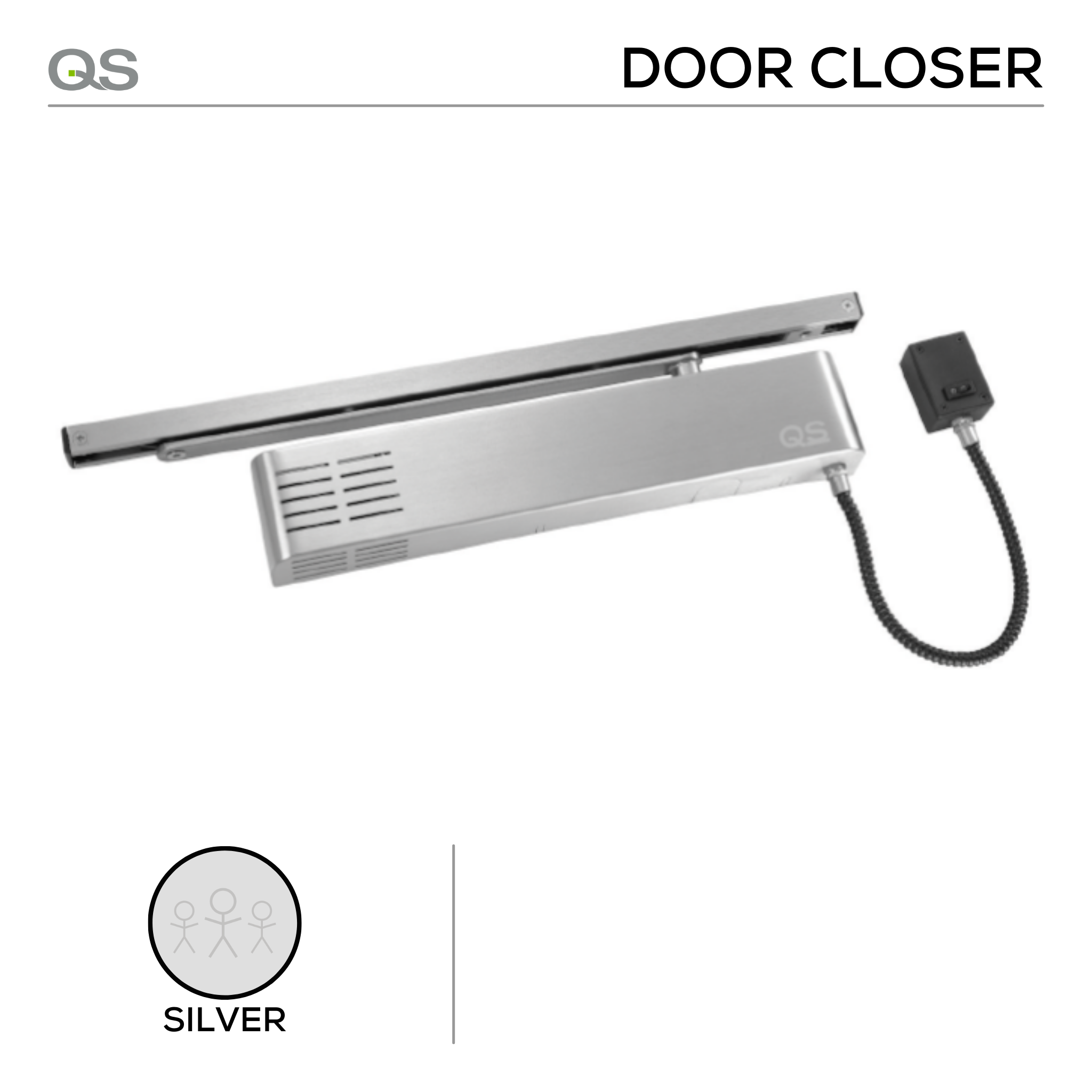 QS760/EST, Door Closers, Silver Painted, QS