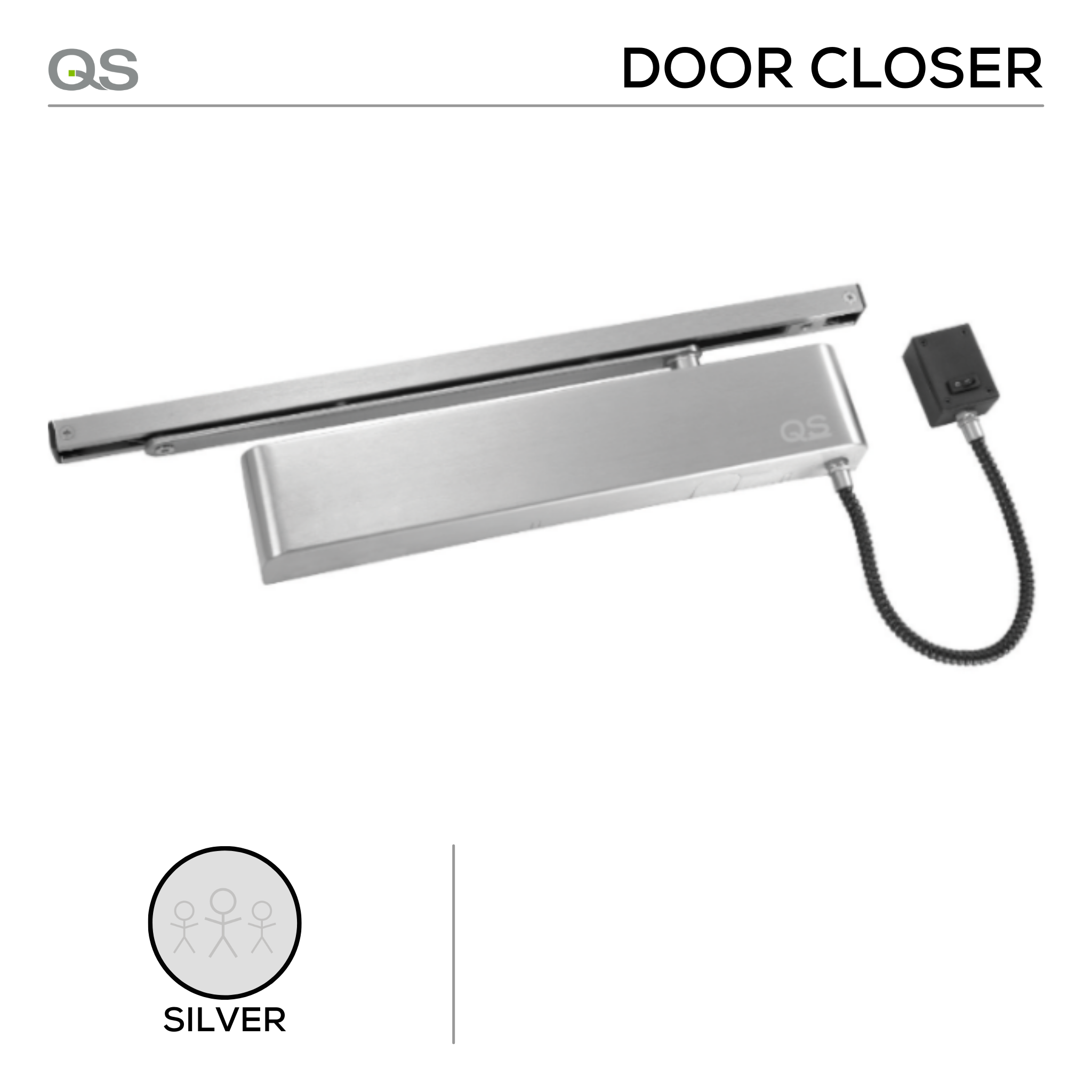 QS760/ET, Door Closers, Silver Painted, QS