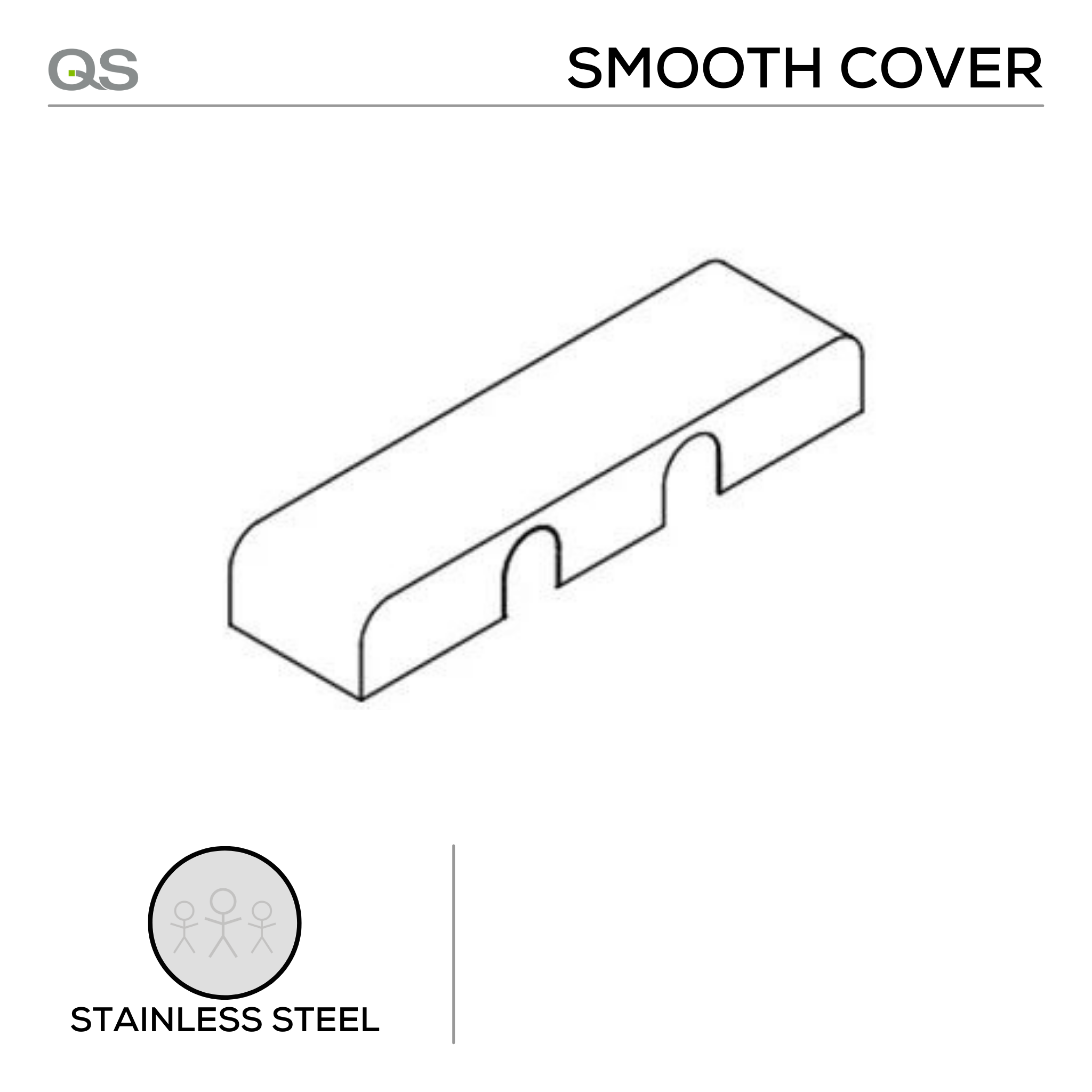 QS7713 smooth cover, Stainless Steel Cover for QS700, Smooth Style, QS