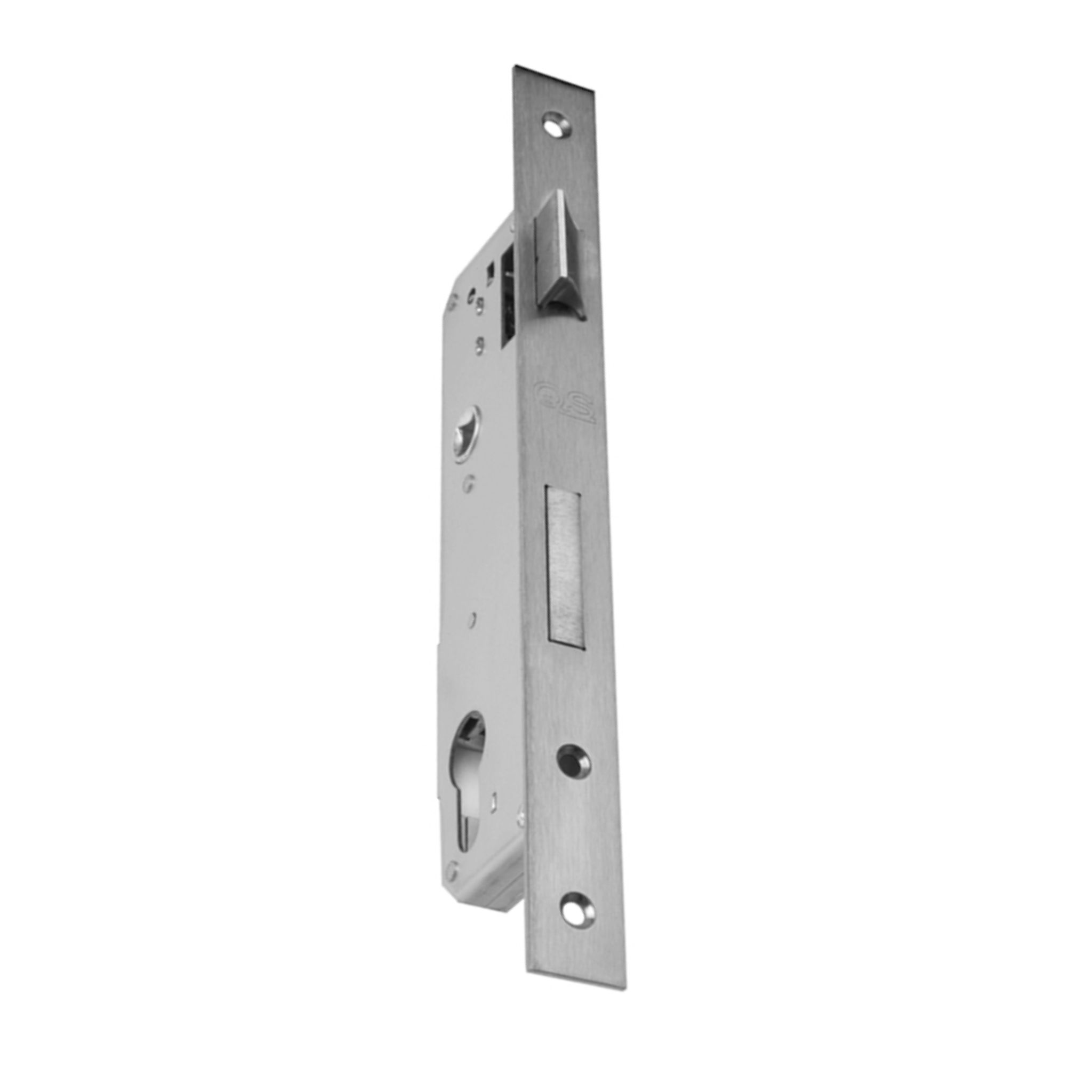 QS8525/1SS, Narrow Style, Latch & Deadbolt Lock, Euro Cylinder, Excluding Cylinder, 25mm (Backset), 85mm (ctc), Stainless Steel, QS