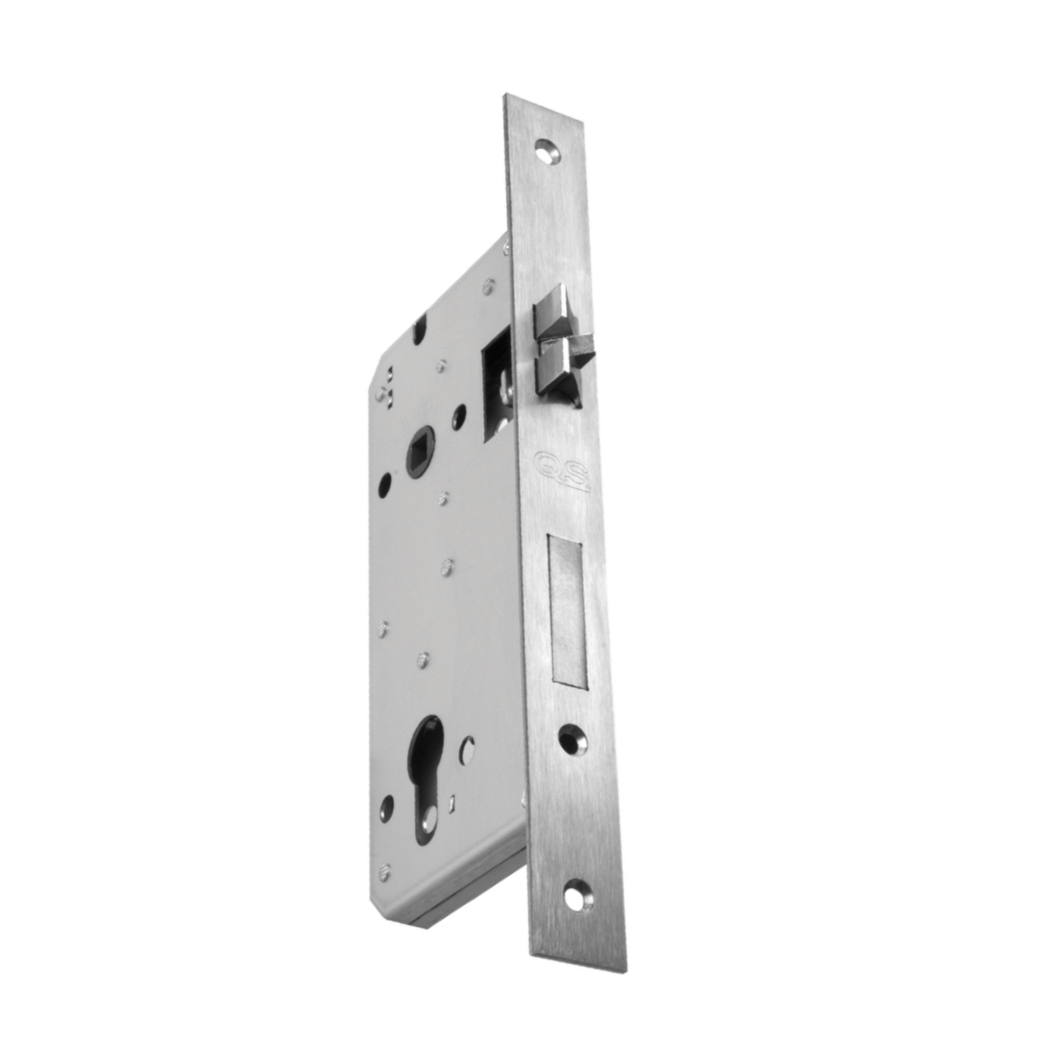 QS8555/SS, Latch & Deadbolt Lock, Euro Cylinder, Excluding Cylinder, 55mm (Backset), 85mm (ctc), Stainless Steel, QS