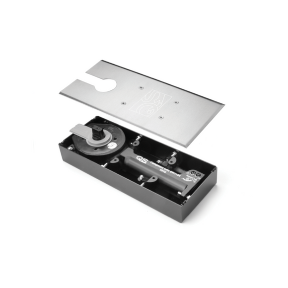 QS880/3 HO, Floorspring, Double Action, Hold Open, 150mm (kg), 3, Top Centre, Bottom Strap, Stainless Steel, QS