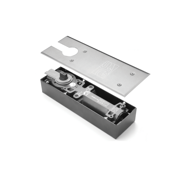 QS899V HO, Floorspring, Double Action, Hold Open, 200 (kg), 1/2/3/4, Top Centre, Bottom Strap, Stainless Steel, QS