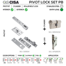 QS Stainless Steel Door Lock for Heavy Duty, main product view with strong stainless style, Up to 250kg.