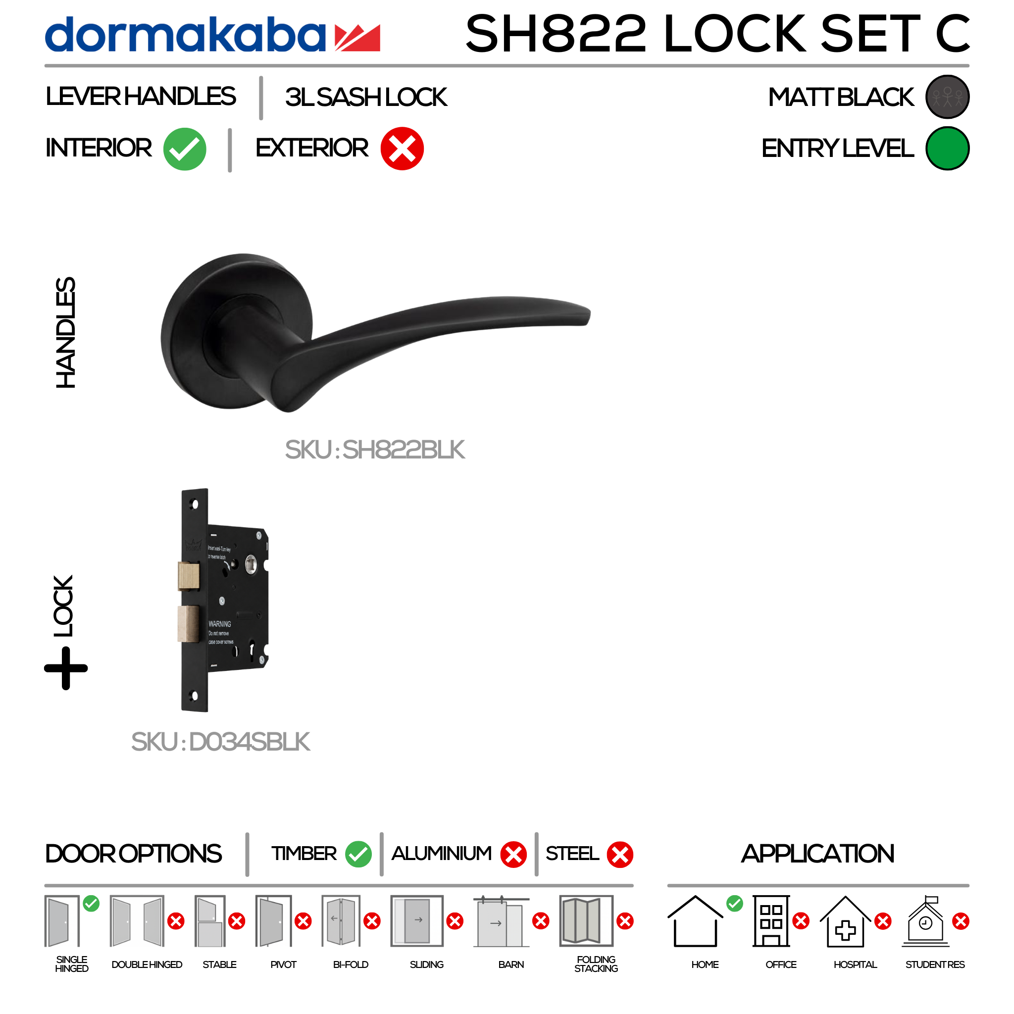 DORMAKABA TH125 Stainless Steel Cylinder Lock 137mm (L) | The Stickman ...