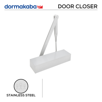 Main product view of DORMAKABA Silver Door Closer, made for commercial doors with proper hardware with a bit of attitude, Up to 100kg.