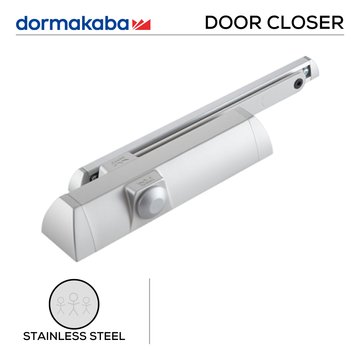 Main product view showing DORMAKABA Silver Door Closer — proper hardware with a bit of attitude for commercial doors, Up to 100kg, non hold open.