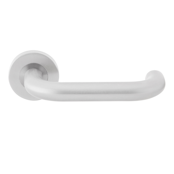 TH 120 Bathroom W/C, Lever Handles, Tubular, On Round Rose, With Bathroom (WC) Indicator Set - DWC 005, 155mm (l), Stainless Steel, DORMAKABA