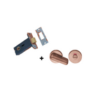 Round Bathroom Indicator with Bolt, Satin Rose Gold, Stainless Steel or Matt Black - CISA-2