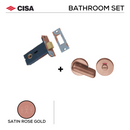 Round Bathroom Indicator with Bolt, Satin Rose Gold, Stainless Steel or Matt Black - CISA-1