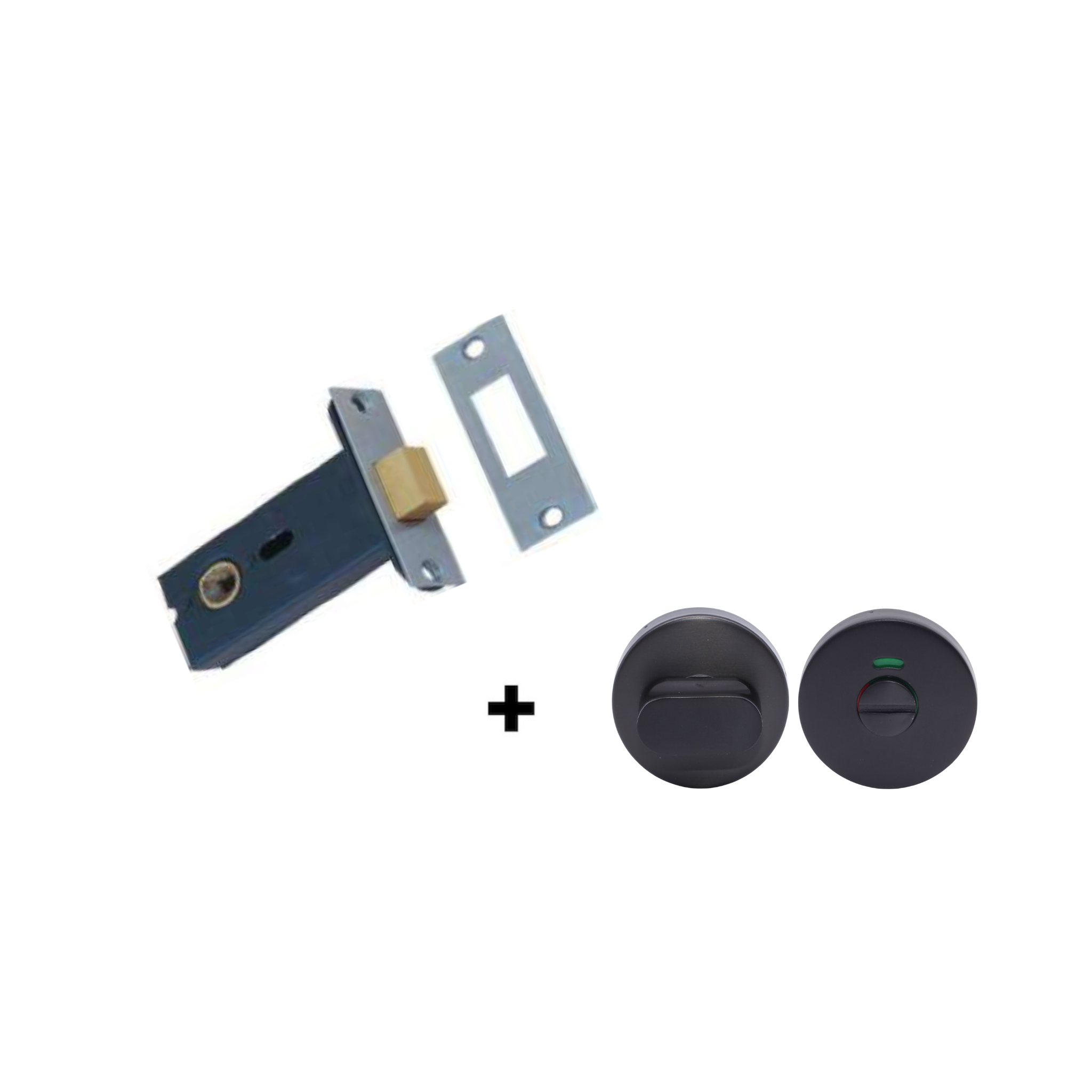 WCDL + FWC.101.RL.MBL, Bathroom, Indicator with Bolt, Matt Black, CISA