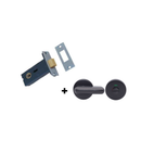 Alternate angle showing CISA Matt Black Deadbolt Lock — dark, sleek, and ready to stand out for bathroom doors.