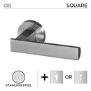 QS Stainless Steel Lever Handle shown in main product view, giving patio and sliding doors clean stainless confidence.