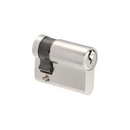 0G304-07-12-KD, 44,5mm - 34.5/10, Half (Single Cylinder), C2000, Key, Keyed to Differ (Standard), 3 Keys, 5 Pin, Nickel, CISA-2