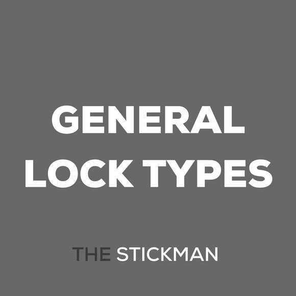 Main product view showing The Stickman Store Door Lock — proper hardware with a bit of attitude for doors.