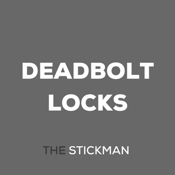 The Stickman Store Deadbolt Lock for doors, main product view with clean, clever, and ready to work.