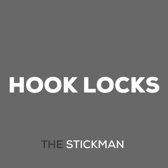 The Stickman Store Hook Lock main product view; solid gear with a sharp finish for a better door setup.